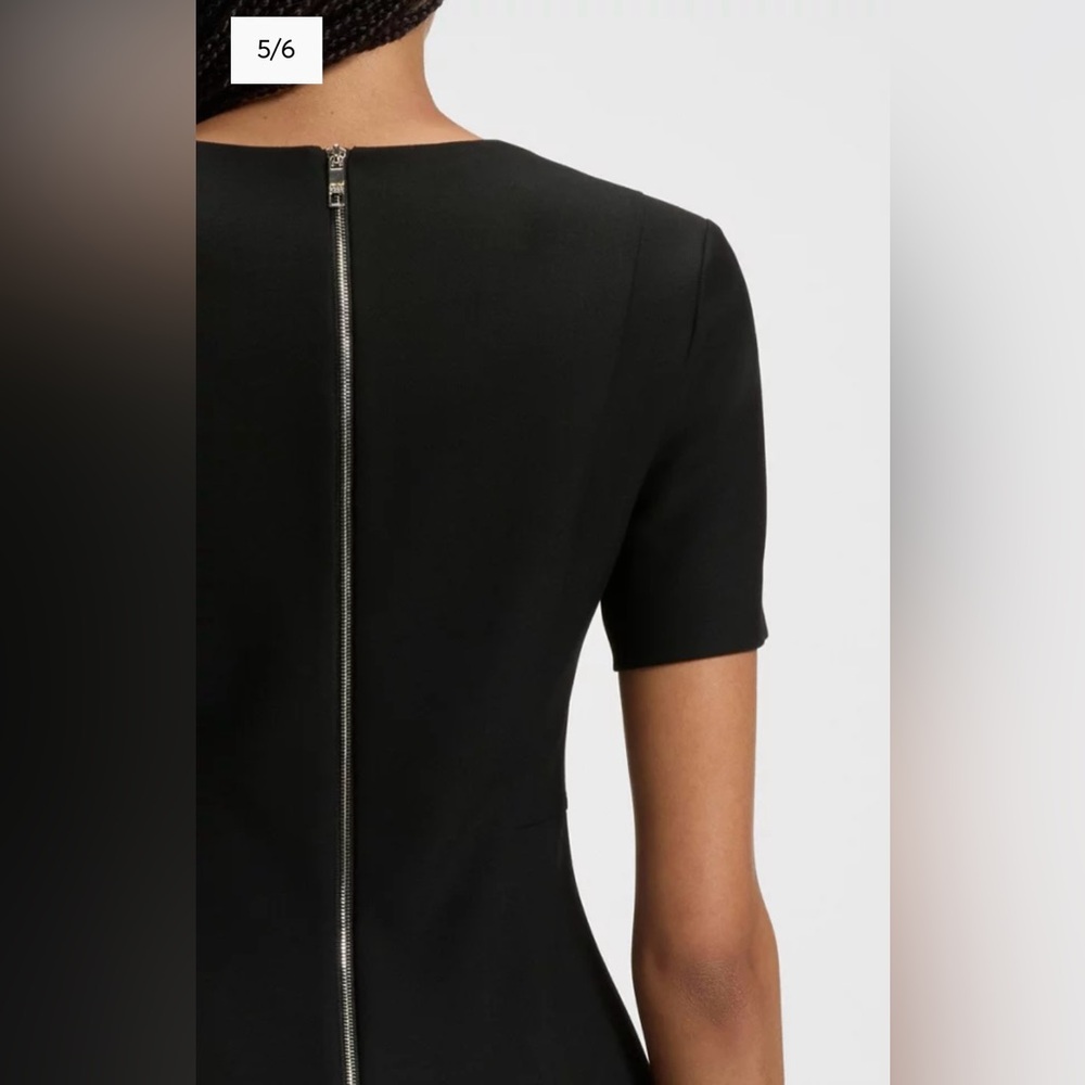 Hugo Boss Black V-Neck Short Sleeve Sheath Dress - Picture 4 of 15